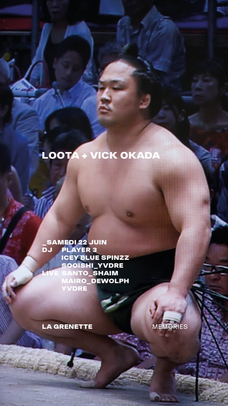 Affiche Loota et Vick Okada, samedi 22 juin à La Grenette
